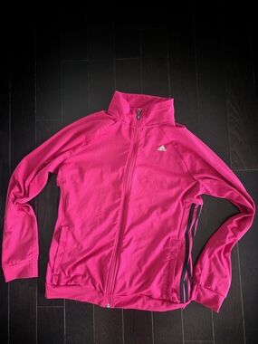 adidas Women's Pink Full-Zip Track Jacket